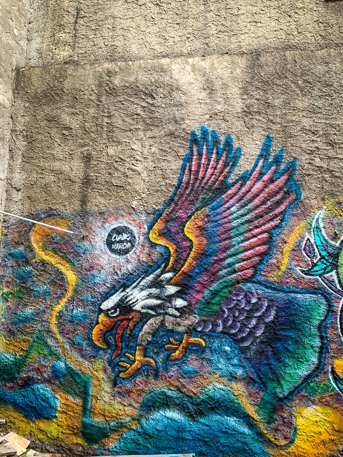 Eagle mural detail