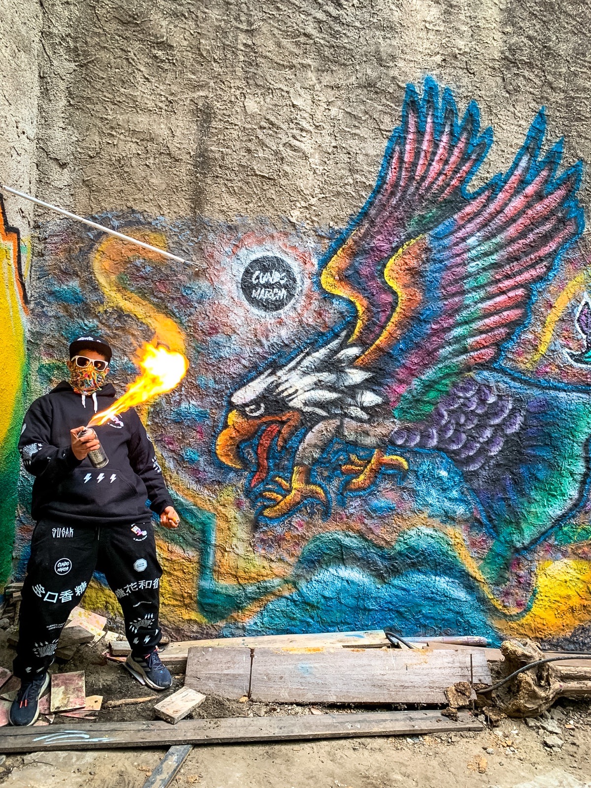 Eagle mural in Tigre