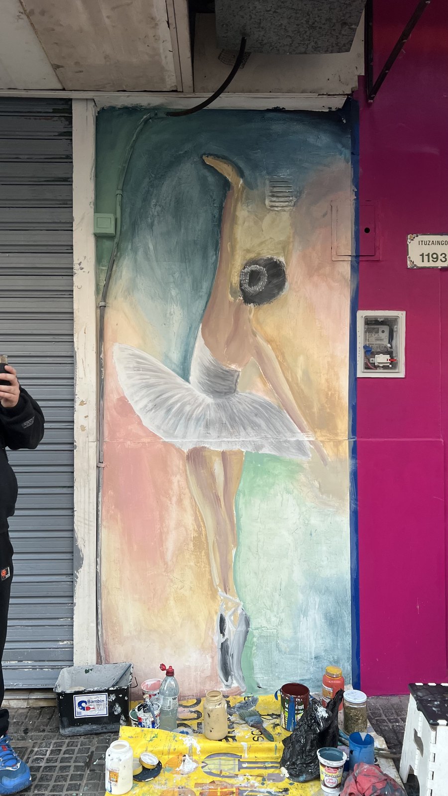 The Ballerina mural by Cundo Marchi in San Fernando, Buenos Aires, Argentina, view 4