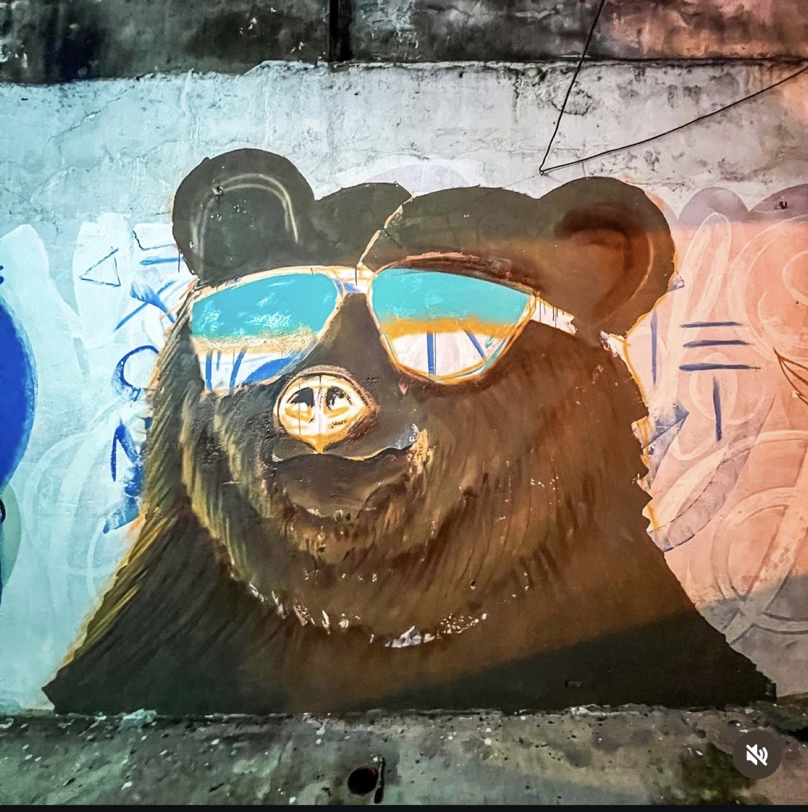 California Bear mural by Cundo Marchi in Virreyes, Buenos Aires, Argentina, view 2