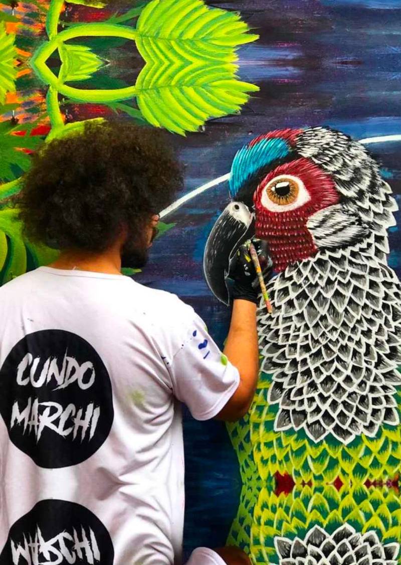 The Circle of Nature mural by Cundo Marchi in Buenos Aires, Argentina, view 3