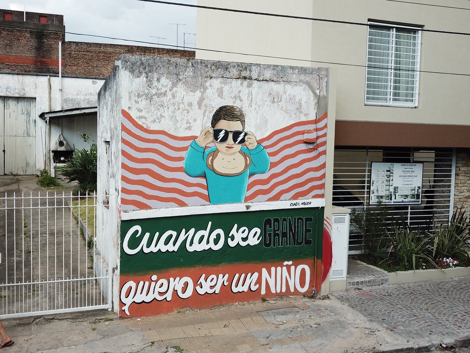 El Niño, mural by Cundo Marchi, San Fernando, Buenos Aires, Argentina, TBC