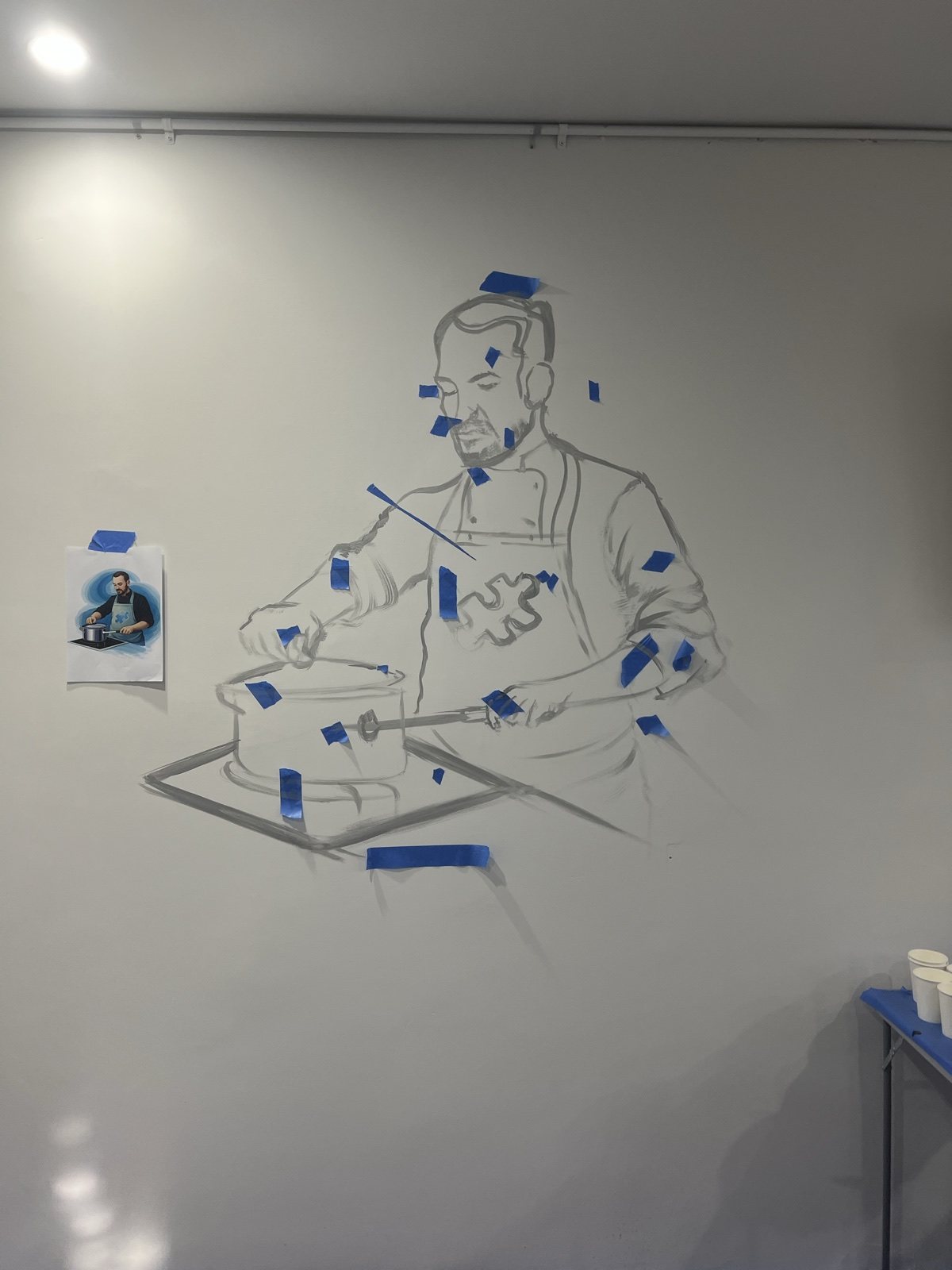 The Chef mural by Cundo Marchi in Broadbeach, Queensland, Australia, view 2