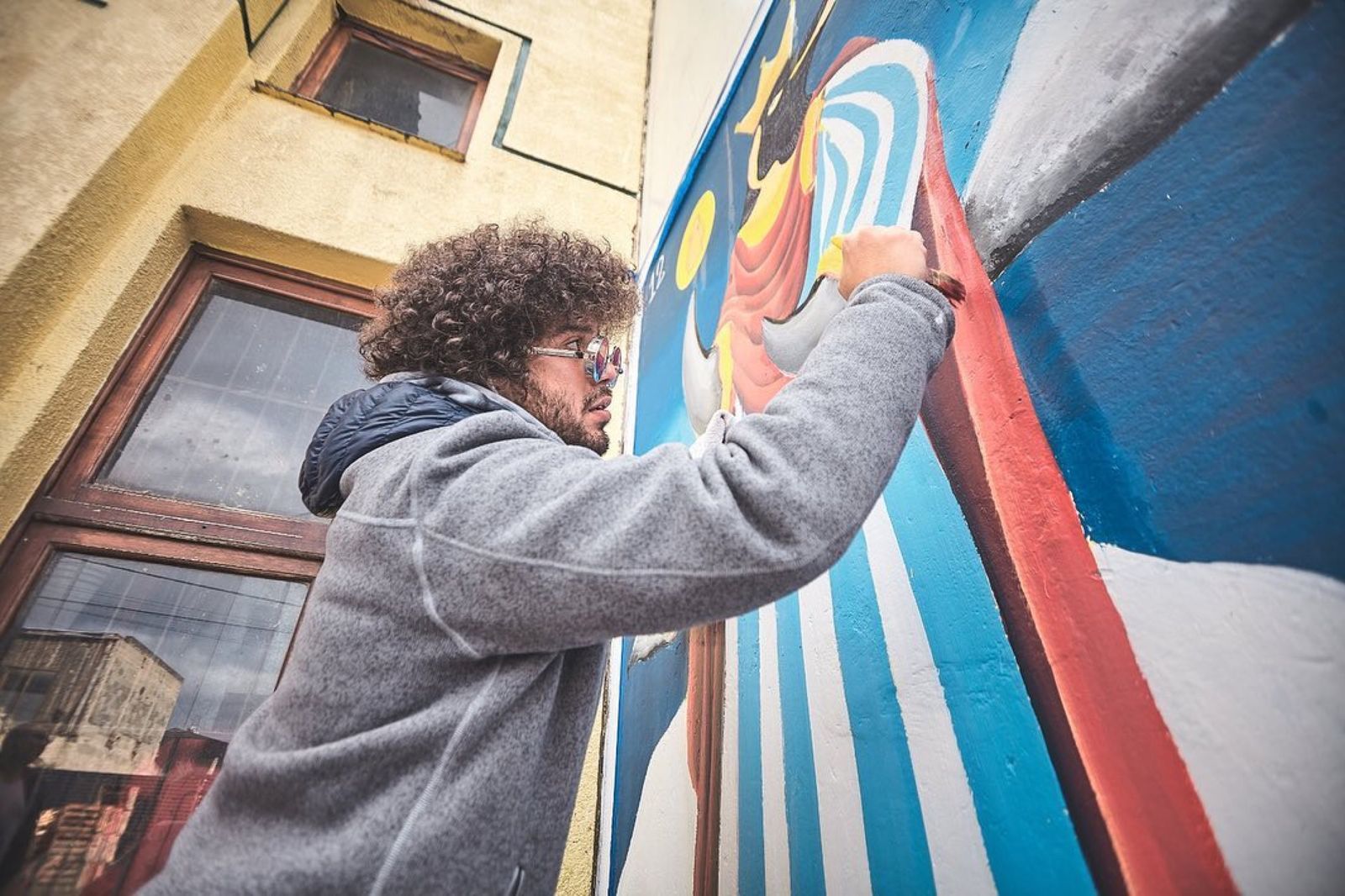 The King of Kings mural by Cundo Marchi in Ushuaia, Tierra del Fuego, Argentina, view 5