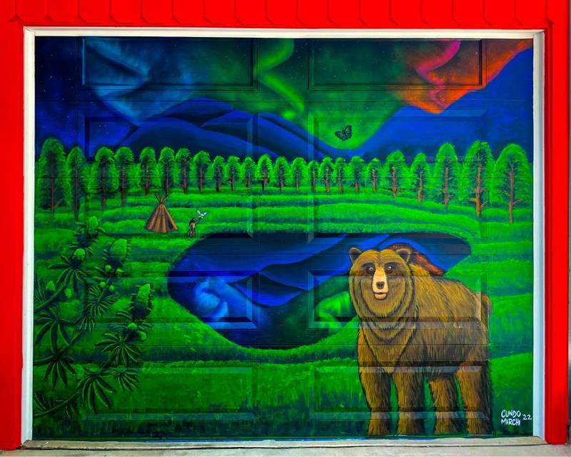 Laos & California mural by Cundo Marchi in California, USA, view 2