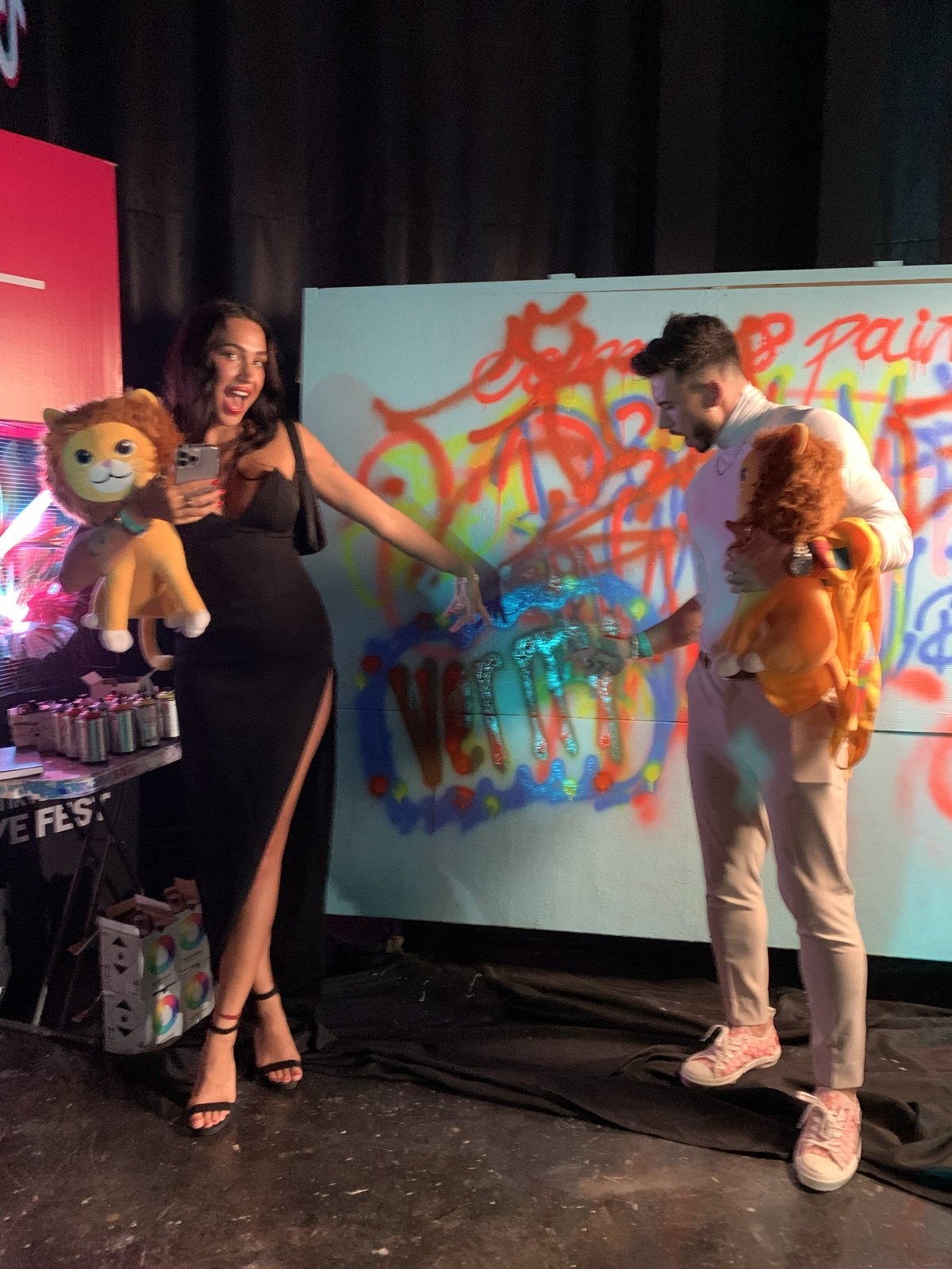 Finished workshop canvas with TikTok Live Fest attendees, Miami