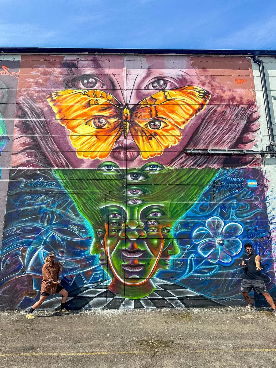Meeting of Styles mural by Cundo Marchi in Malmö, Sweden, view 6