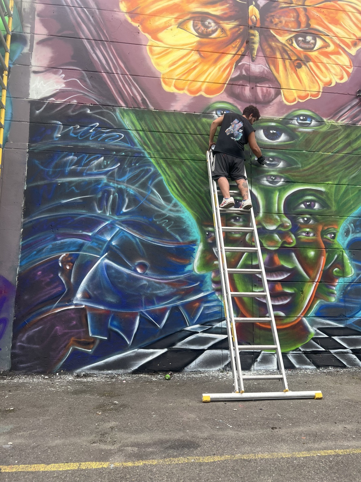 Meeting of Styles, mural de Cundo Marchi en Malmö, Suecia, vista 3