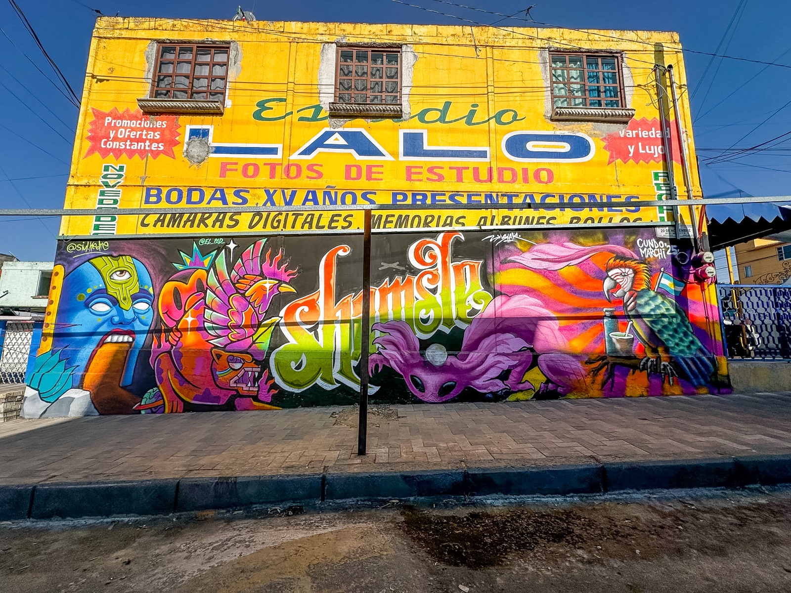 Collaborative mural in Toluca, Mexico