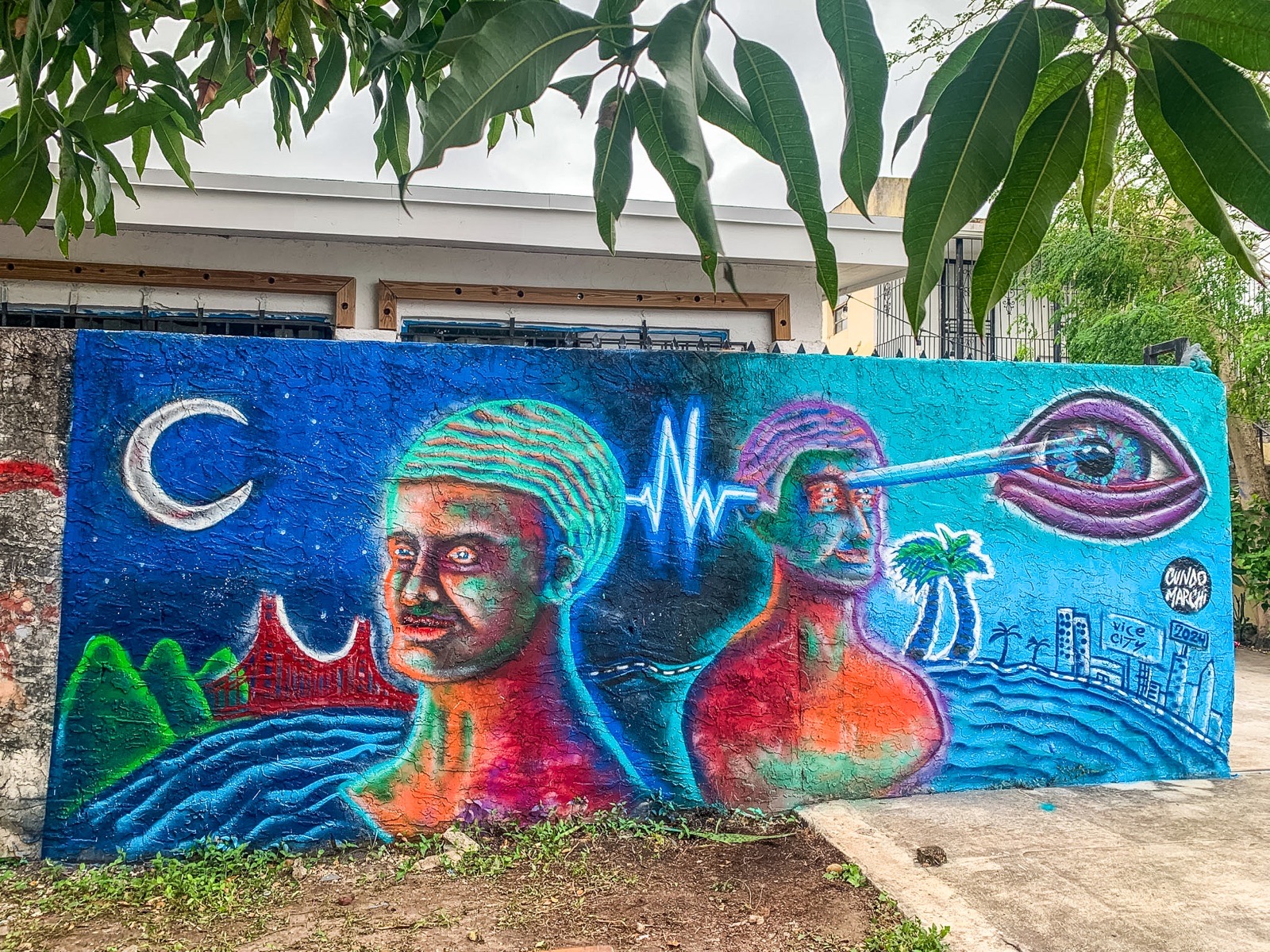 The Trippy Trip mural in Miami