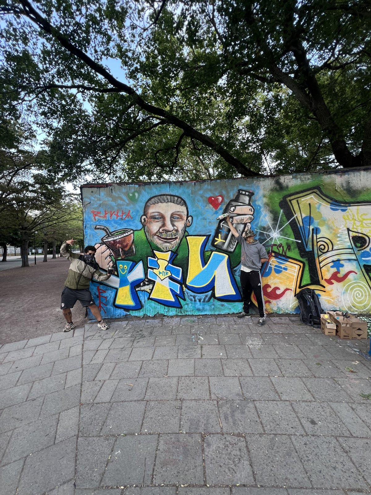 The Viking mural by Cundo Marchi in Malmö, Sweden, view 2